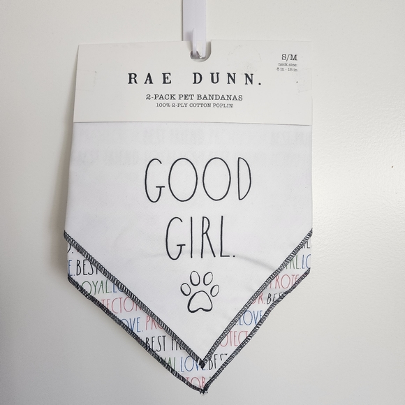 Rae Dunn Good Girl Pet Bandanna 2-Pack S / M - Picture 5 of 10
